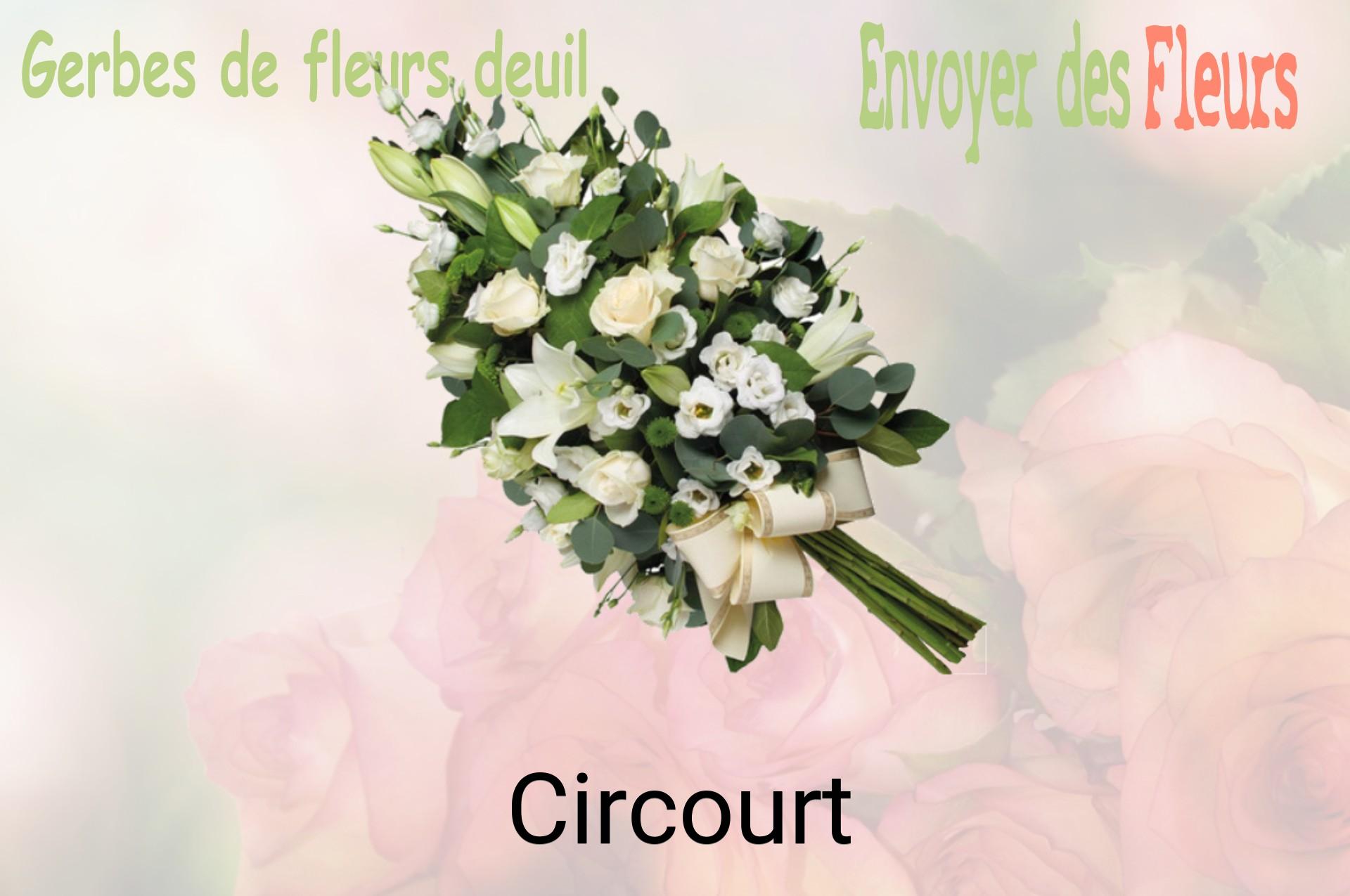 Gerbe de fleurs de deuil livrée à Circourt